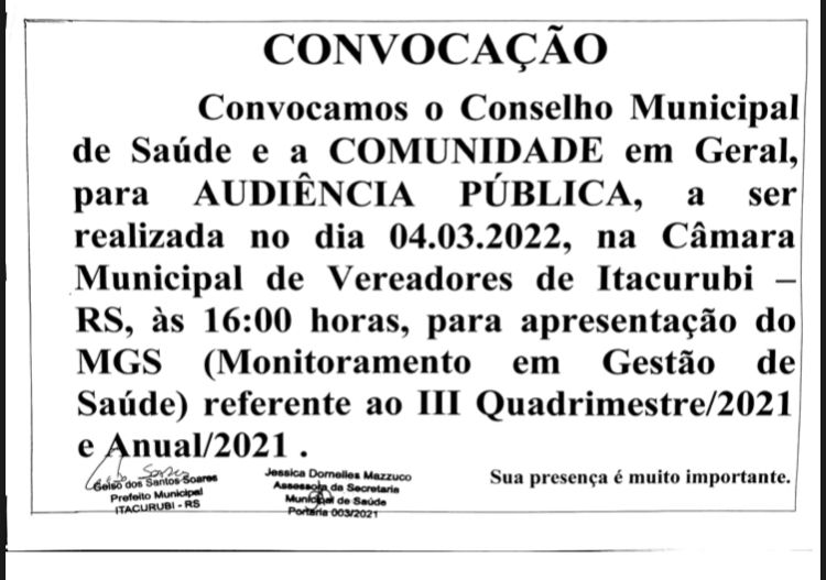 CONVOCAÇÃO 